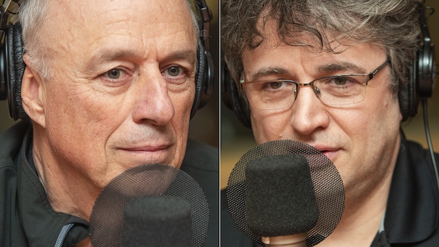 Charles Binamé et Alain Trudel au micro de Catherine Perrin.