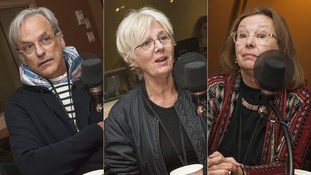 Pierre Blondin, Lise Grégoire et Michèle St-Arnaud au micro de Catherine Perrin
