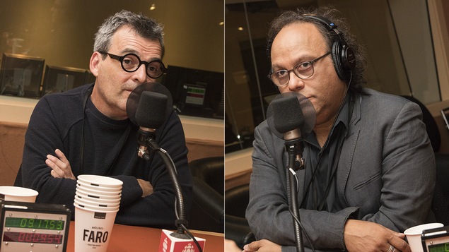 Serge Boucher et Josélito Michaud au micro de Catherine Perrin