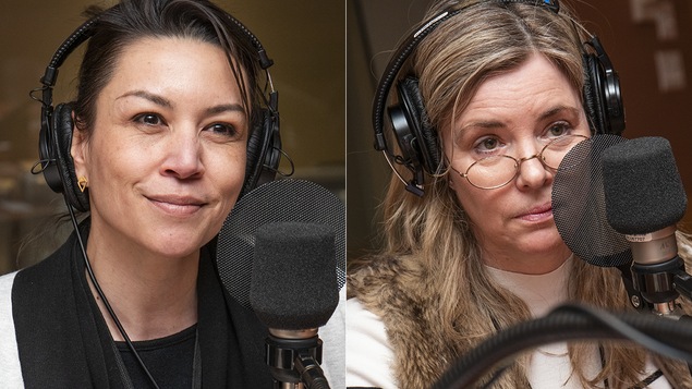 Catalina Briceno et Marie-Claude Ducas au micro d'Isabelle Craig.