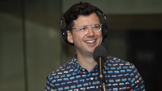 Frédéric Choinière au micro de Catherine Perrin.