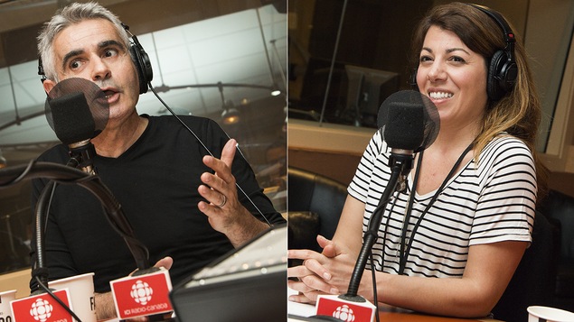 Patrice Coquereau et Marie-Claude Élie-Morin au micro de Catherine Perrin