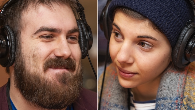 Louis Couillard et Léa Ilardo au micro de Catherine Perrin.