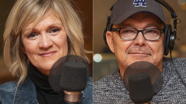 Josée Deschênes et Jean-Michel Anctil au micro de Catherine Perrin.