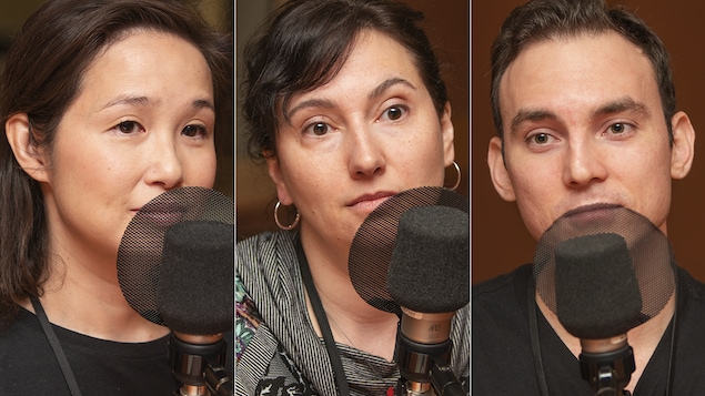 Maï Duong, Barbara Vadnais et François Lucas Alzate au micro de Catherine Perrin.