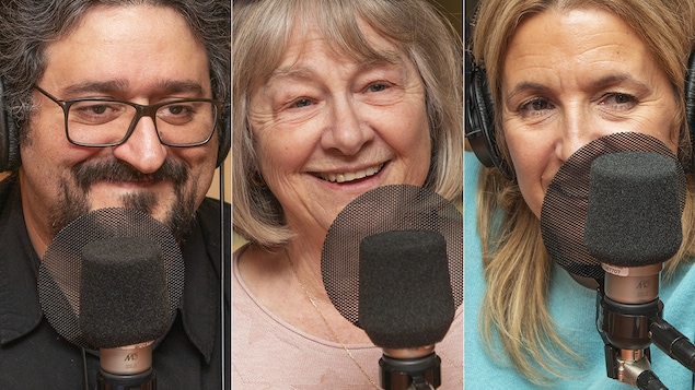 Ghassan El-Baalbaki, Micheline Lanctôt et Sonia Lupien au micro de Catherine Perrin.