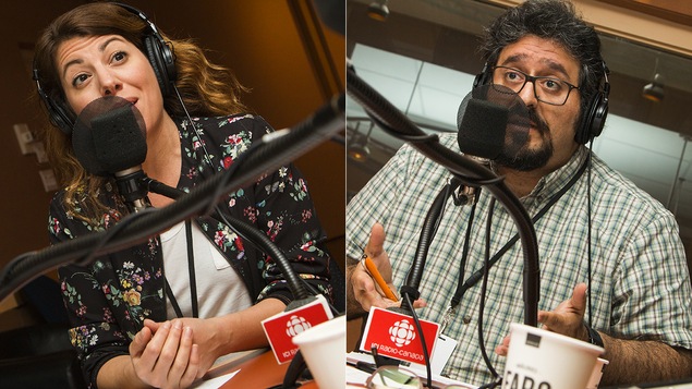 Marie-Claude Élie-Morin et Ghassan El Baalbaki au micro de Catherine Perrin
