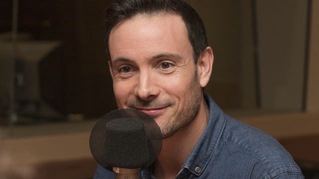 Éric Gauthier au micro de Catherine Perrin.