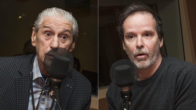 Robert Gauthier et André St-Pierre au micro de Catherine Perrin