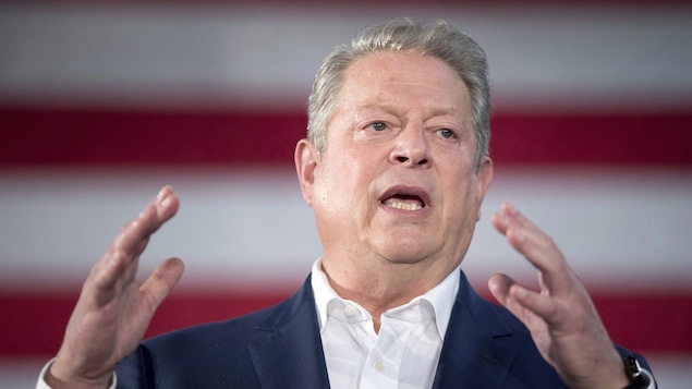 Al Gore en campagne pour Hillary Clinton en octobre 2016.