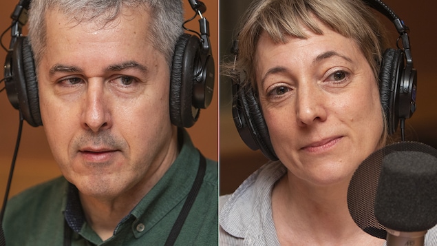 Alain Grenier et Julie Laferrière au micro de Catherine Perrin.