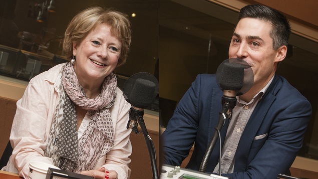 Gyslaine Desrosiers et Christian Bélair au micro de Catherine Perrin