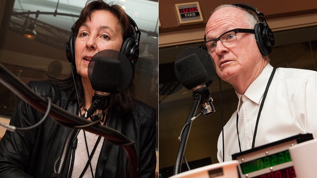 JoAnne Labrecque et Gilles Fortin au micro de Stéphan Bureau