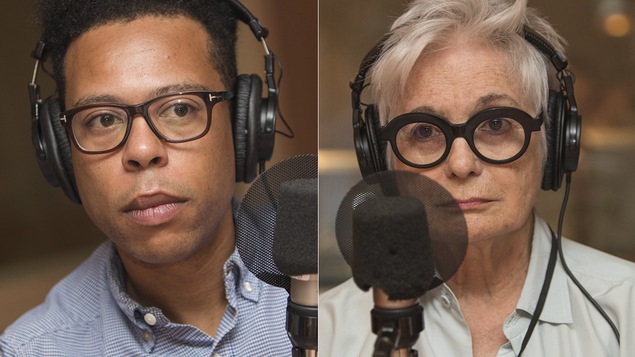 Louise Latraverse et Nabi-Alexandre Chartier au micro de Catherine Perrin.