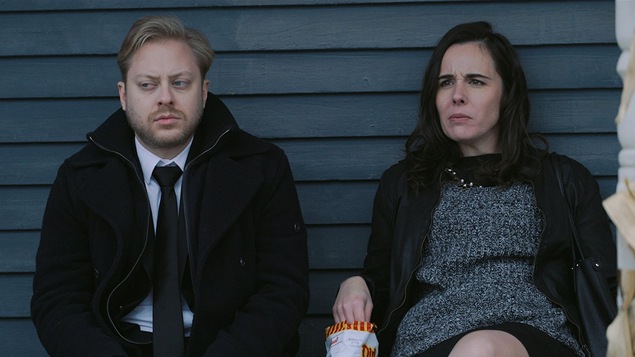 Les comédiens Guillaume Lambert et Valérie Cadieux dans <em>Les scènes fortuites</em>