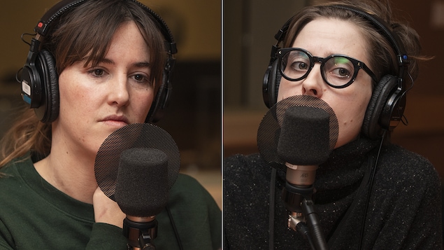 Florence Longpré et Ève Landry au micro de Catherine Perrin.