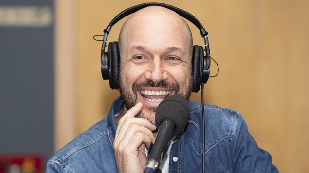 Martin Matte au micro de Catherine Perrin.
