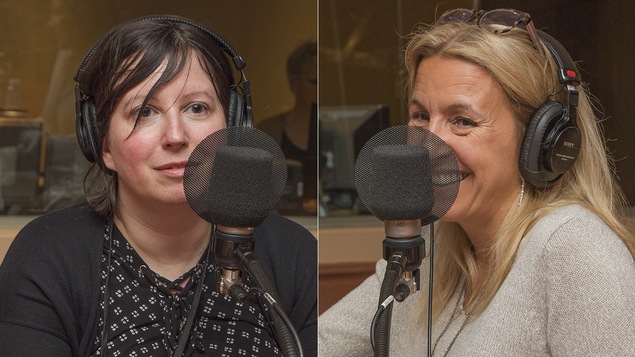 Caroline Ménard et Sonia Lupien au micro de Catherine Perrin.