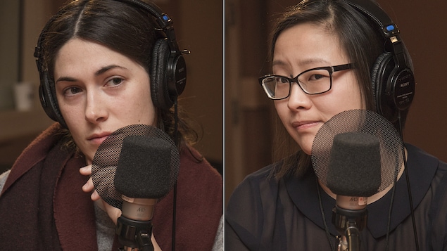 Alex Saulnier et Pénélope Tessier au micro de Catherine Perrin.