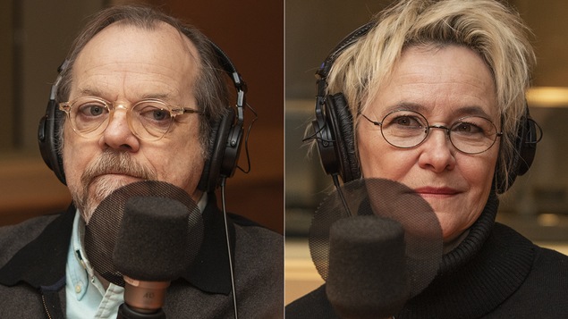 Guy Nadon et Denise Guilbault au micro de Catherine Perrin.