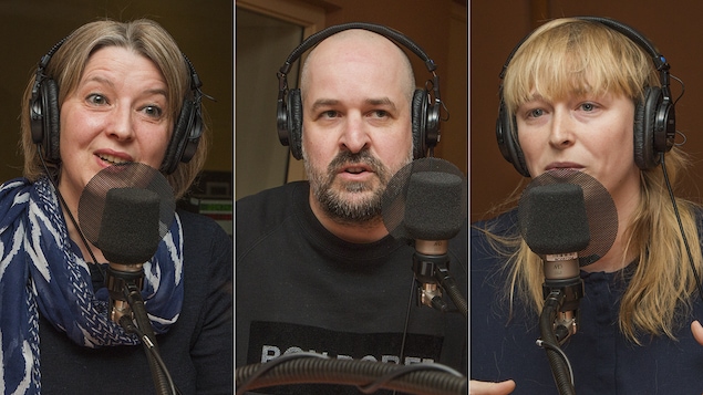Pascale Navarro, Sandy Boutin et Frannie Holder au micro de Catherine Perrin