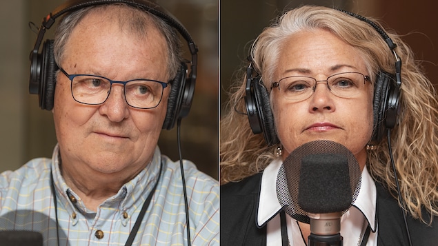 Michel Oligny et Martine Laurier au micro de Catherine Perrin.