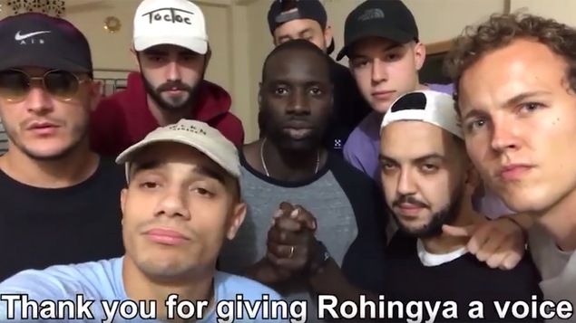 DJ Snake, Mister V, Omar Sy, John Rachid et quelques autres personnalités françaises regardent la caméra.