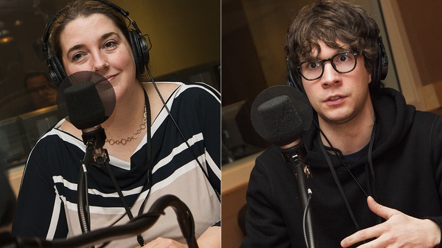 Laura-Julie Perreault et Jules Gauthier au micro de Catherine Perrin