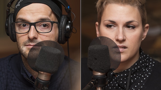 Charles Plourde et Alyson Beauchesne-Lévesque au micro de Catherine Perrin.