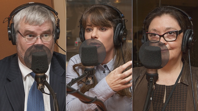 Philippe Rivest, Marie-Claude Savard et Célia Lillo au micro de Catherine Perrin.
