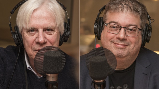 Dennis Trudeau et Patrick White au micro de Catherine Perrin.