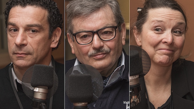 Pasquale Vari, Jean-Paul Grappe et Nicole Anne Gagnon au micro de Catherine Perrin.