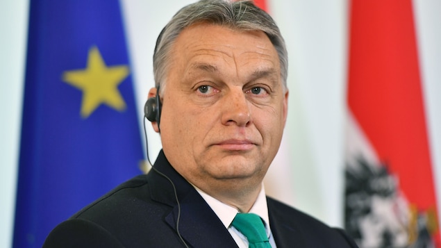 Le premier ministre hongrois Viktor Orban addreses s'adresse aux journalistes lors d'une conférence de presse à Vienne, en Autriche, en janvier 2018.
