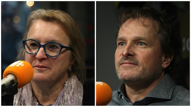 Nicole Ouellet et Dominique Marceau, en studio