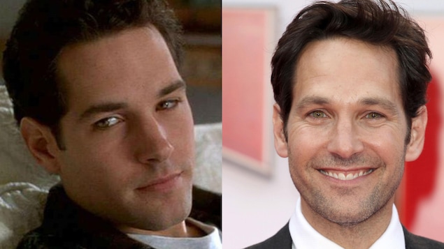 Deux portraits de l'acteur Paul Rudd, qui ne semble pas vieillir.
