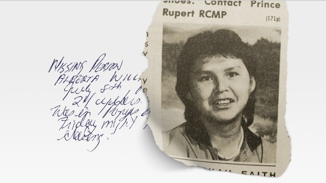 Entête du site de l'émission en baladodiffusion <i>Missing and Murdered : Who Killed Alberta Williams?</i>