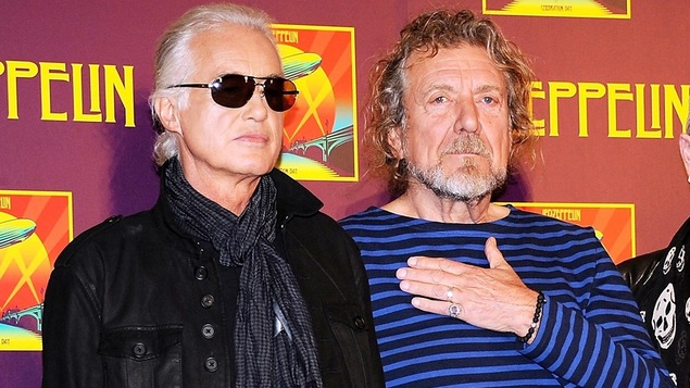 Jimmy Page et Robert Plant de Led Zeppelin en 2012