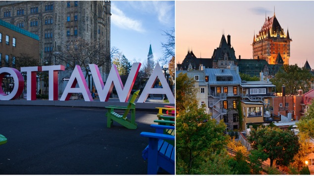 Des images des deux villes