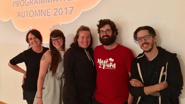 Une partie de l'équipe de l'Ouvre-Boîte culturel, de Baie-Comeau.
