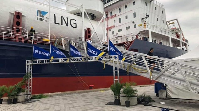 Le pétrolier Rossi A Desgagnés à quai au port de Québec