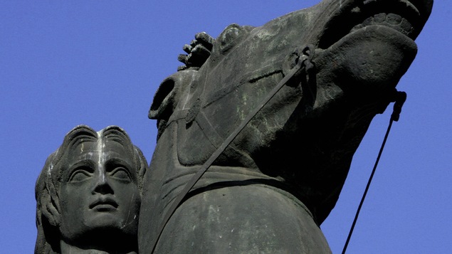 Une statue d'Alexandre le Grand, prise en photo en 2004 dans la ville grecque de Thessalonique.