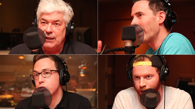 Daniel Turcotte (en haut à gauche), Frédéric Bastien (en haut à droite), Pierre-Luc Brisson (en bas à gauche) et Félix Revelin-Couture (en bas à droite) se passionnent pour l'enseignement de l'histoire.