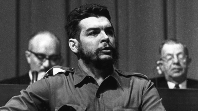 Une photo d’Ernesto Che Guevara prise le 29 mars 1964 au moment d’une allocution prononcée à Genève, en Suisse.