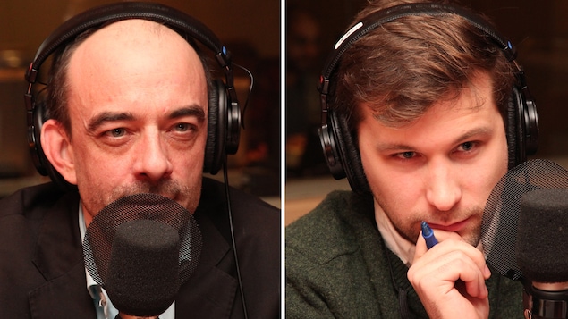 Ianik Marcil, économiste, et Gabriel Nadeau-Dubois, essayiste et chroniqueur