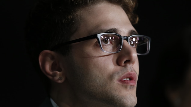Xavier Dolan, en mai 2014, au Festival de Cannes lors de la présentation du film <i>Mommy</i>.