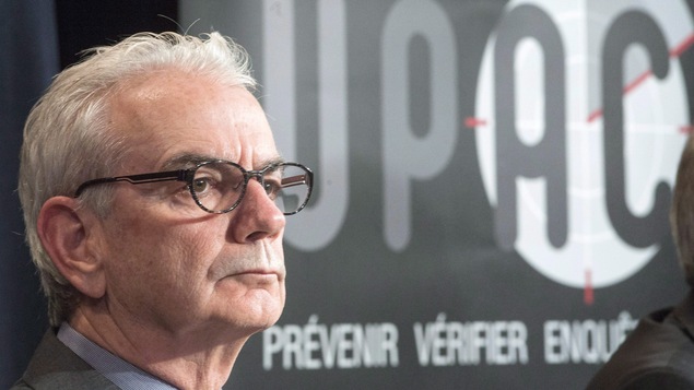 Robert Lafrenière, lors d’une conférence de presse, alors qu’il était encore commissaire de l’Unité permanente anticorruption.