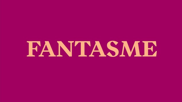 Le mot fantasme écrit sur fond mauve.