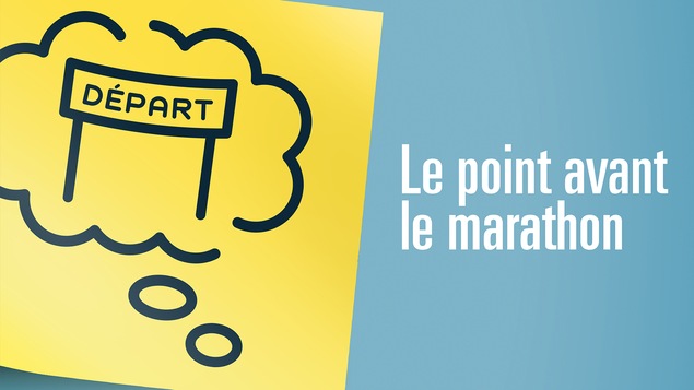 Illustration d'une ligne de départ de marathon.