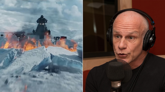 Une scène du film <i>Le destin des dangereux </i> (gauche) et Philippe Soeiro (droite)