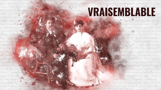 Dessin réalisé à partir de la photo d'Alexis Arbour et Evelina Champagne en 1908.